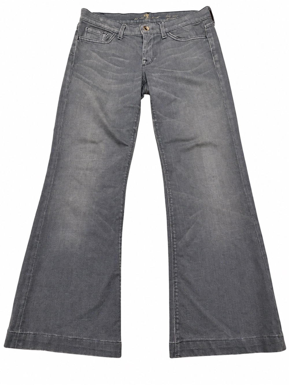 7 For All Mankind Ginger Flare Jeans Women’s 29 Blue Gray Stretch Y2K